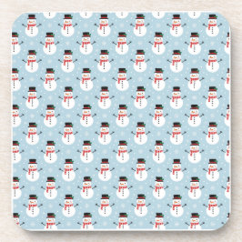 Snowman pattern getränkeuntersetzer