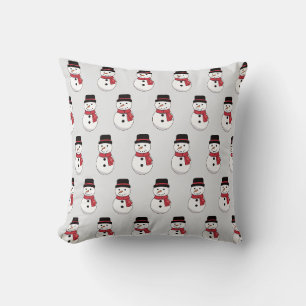 Snowman Pattern Weihnachten Kissen