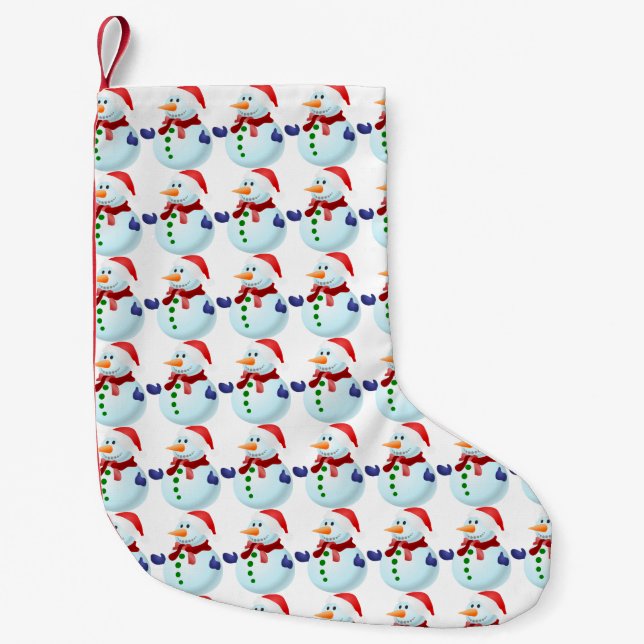 Snowman Pattern Weihnachts-Strümpfe Kleiner Weihnachtsstrumpf (Vorderseite)