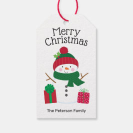 Snowman Personalisiert Geschenkanhänger