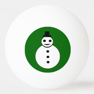 Snowman Ping Pong Ball lächelt Weihnachten Tischtennisball