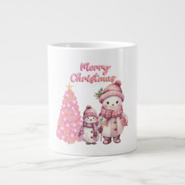 Snowman Pink Weihnachtsspezialität Tasse