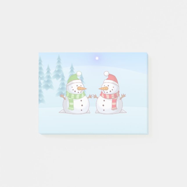 Snowman Playdate Post-it Klebezettel (Vorderseite)