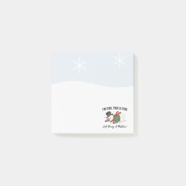 Snowman Post It Notes | I'm Fine Post-it Klebezettel (Vorderseite)