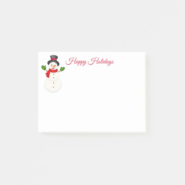 Snowman Post it Notes Post-it Klebezettel (Vorderseite)