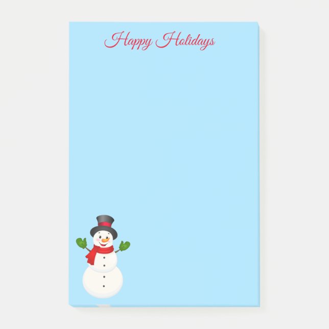 Snowman Post it Notes Post-it Klebezettel (Vorderseite)