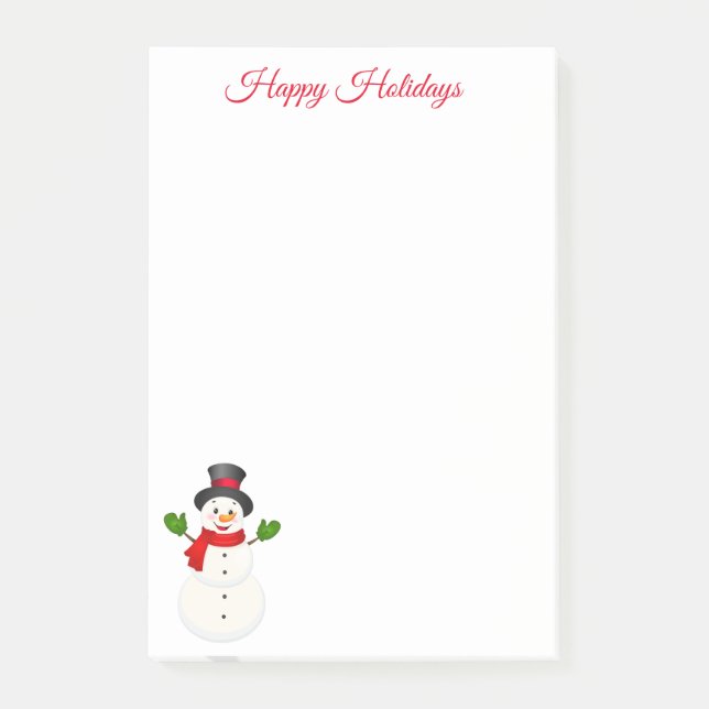 Snowman Post it Notes Post-it Klebezettel (Vorderseite)