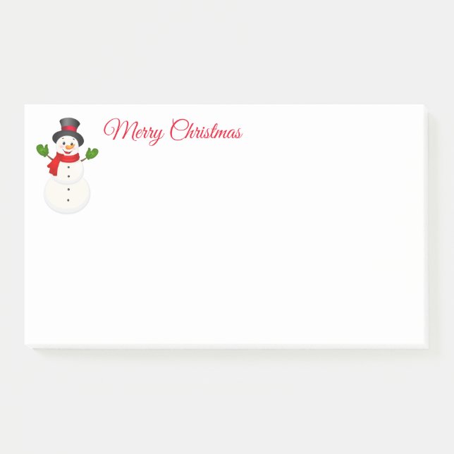 Snowman Post it Notes Post-it Klebezettel (Vorderseite)
