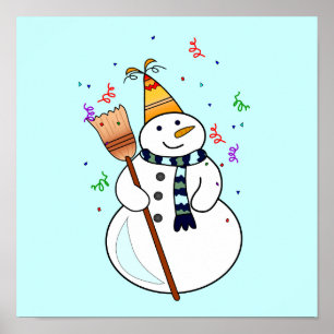 Snowman-Poster feiern Poster