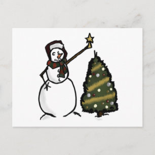 Snowman Postkarte
