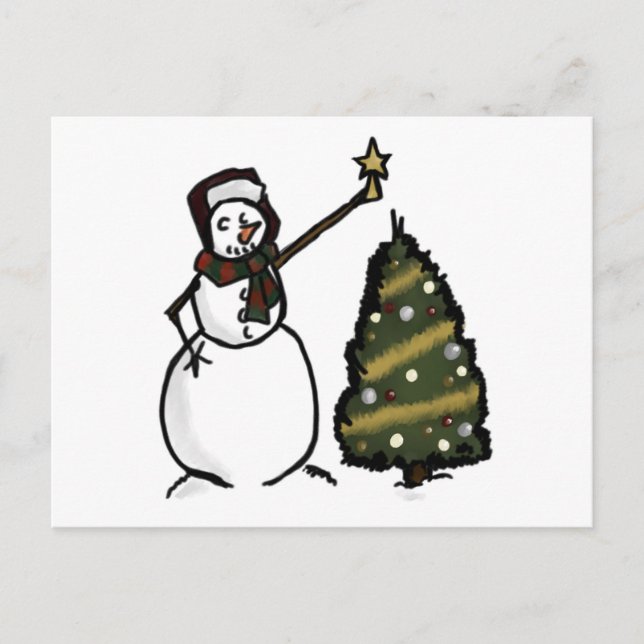 Snowman Postkarte (Vorderseite)