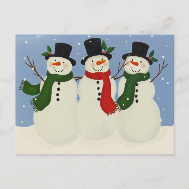 Snowman Postkarte (Vorderseite)