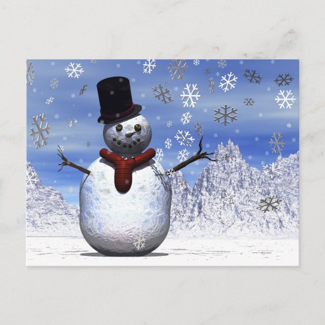Snowman Postkarte (Vorderseite)
