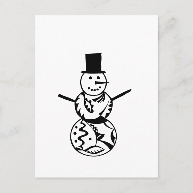 Snowman Postkarte (Vorderseite)