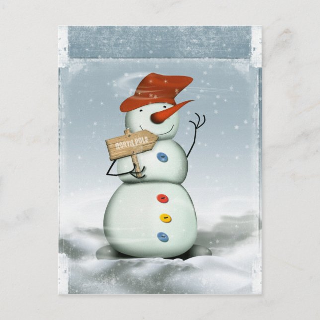 Snowman Postkarte (Vorderseite)