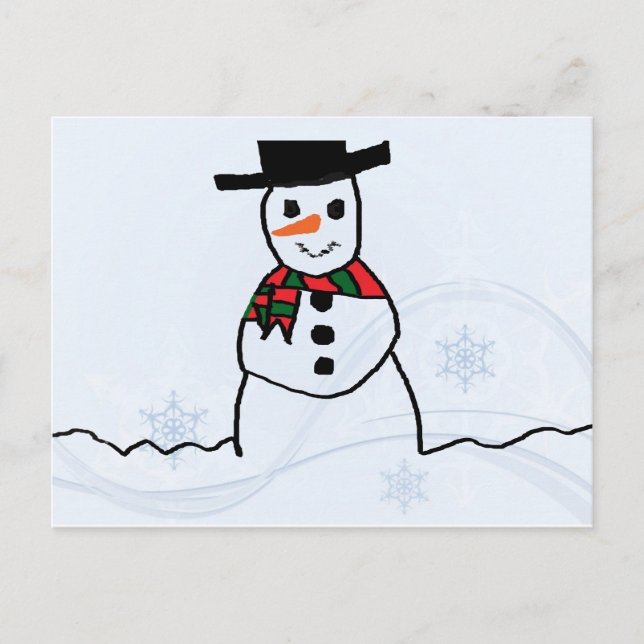 Snowman Postkarte (Vorderseite)