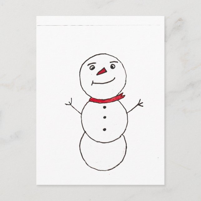 Snowman Postkarte (Vorderseite)