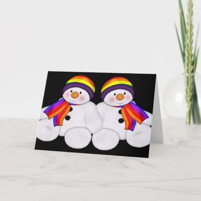 Snowman Pride Feiertagskarte (Vorderseite)