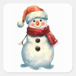 Snowman Quadratischer Aufkleber