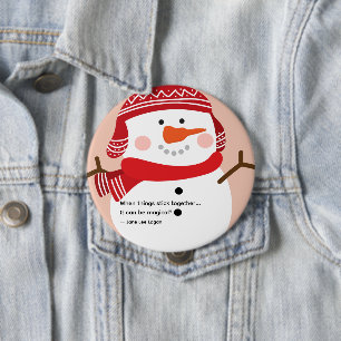 Snowman Quote Sprichwort Button