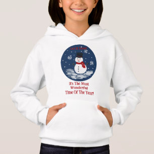 Snowman Red PERSONALIZE Hoodie