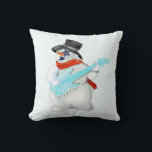 Snowman Rock Throw Pillow Kissen<br><div class="desc">Snowman</div>