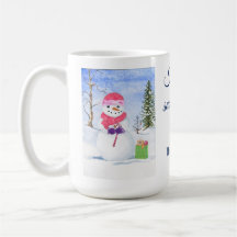 Snowman rosa Schal Süßkarpfen Zuckerrohr Happy Sch
