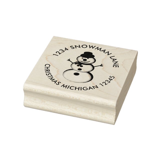 Snowman-Rücksendeadresse Gummistempel (Stempel)