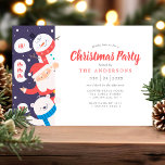Snowman Santa Polar Bear Weihnachtsfeiertag Party Einladung<br><div class="desc">Verbringen Sie Feiertagsstimmung mit dieser lustigen und festlichen Weihnachtsfeier-Party Einladung mit einem spielerischen Trio - dem Weihnachtsmann, einem Schneemann und einem Eisbären -, der hallo winkt und Freude verbreitet. Dieses charmante Design ist perfekt für Weihnachten-Ansammlungen, Feierlichkeiten im Büro oder festliche Treffen geeignet und bietet Ihnen eine leichte Touch für Ihre...</div>