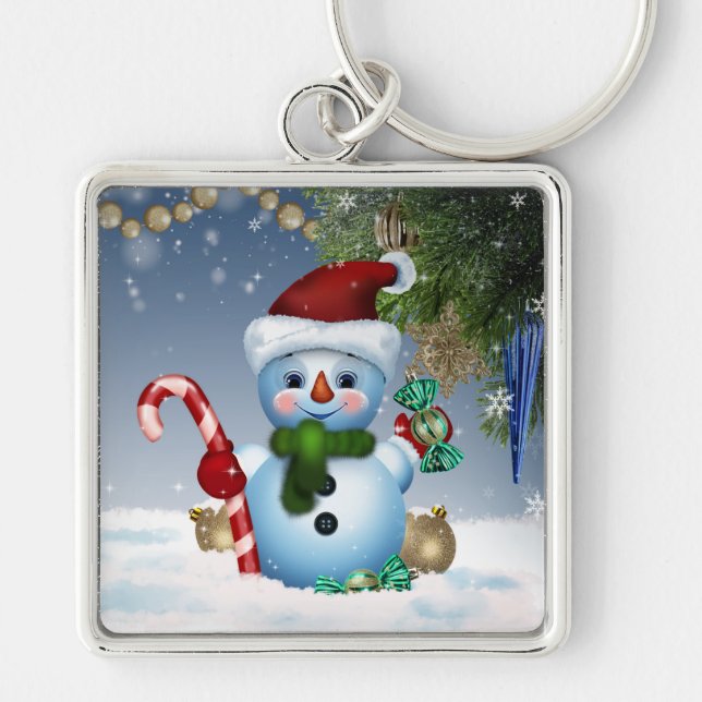 Snowman Santa Schlüsselanhänger (Vorne)