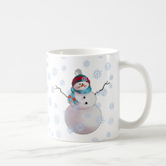 SNOWMAN, SCHAL u. STRUMPF-KAPPE durch SHARON Kaffeetasse (Rechts)