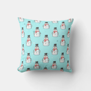 Snowman Seamless Pattern Kissen
