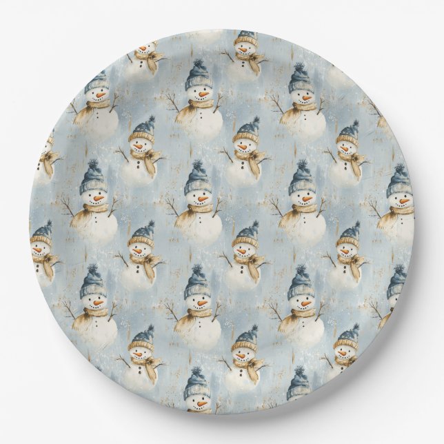 Snowman Serenade Pappteller (Vorderseite)