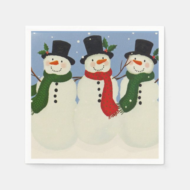 Snowman Serviette (Vorderseite)