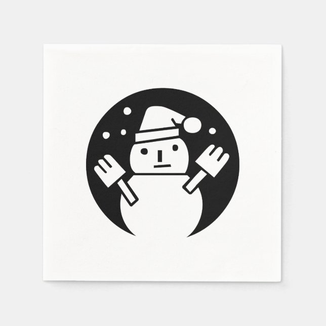 Snowman Serviette (Vorderseite)