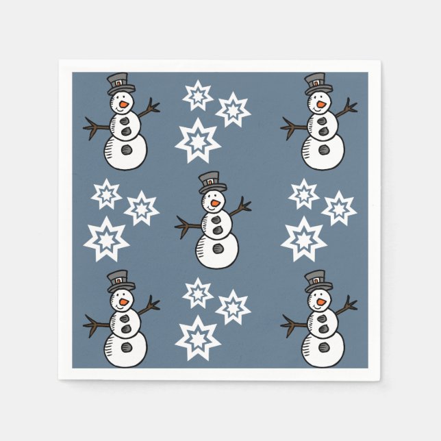 Snowman Serviette (Vorderseite)