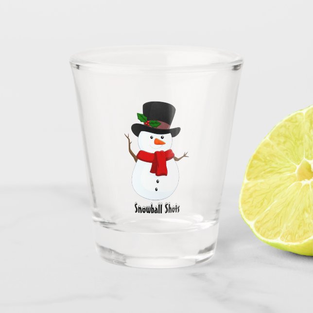 Snowman Shot Glass Schnapsglas (Vorderseite)