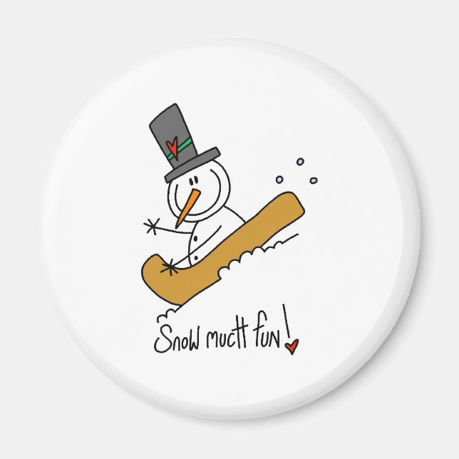 Snowman Snow Much Fun Magnet (Vorne)