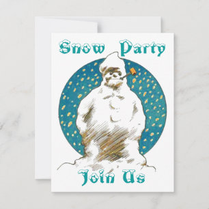 SNOWMAN SNOW WINTER FUN ~ PARTY EINLADUNG INVENT