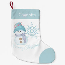 Snowman Snowflake Niedlicher Weihnachts-Strumpf