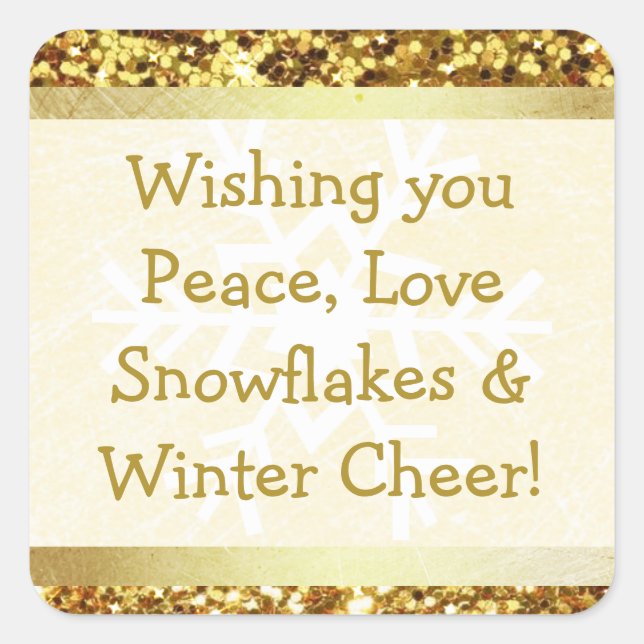 Snowman Snowflake Winterweihnachtszitat Sticker (Vorderseite)