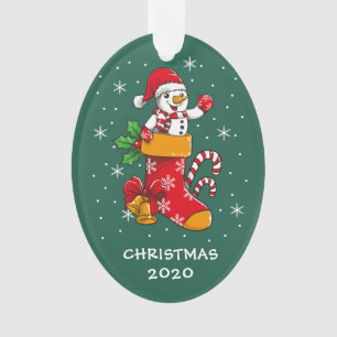 Snowman Snowflakes Noël 2020 Vert