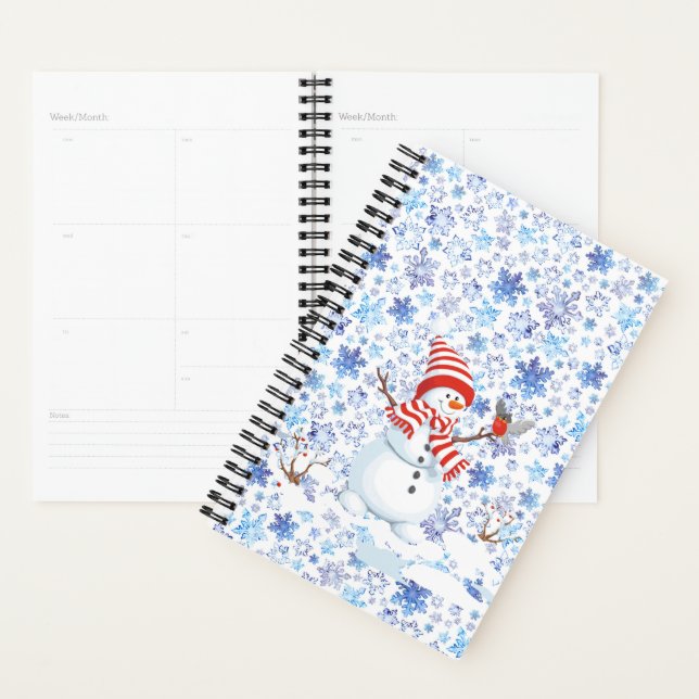 Snowman Snowflakes Weihnachten Planer (Anzeige)