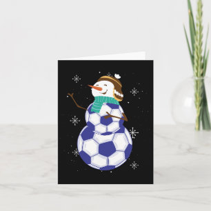 Snowman Soccer Ball Wintermagie Karte
