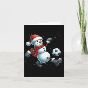Snowman Soccer Christmas Snow Boys Girls Kinder We Karte