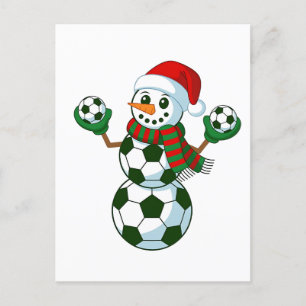 Snowman Soccer Weihnachten Sport Liebhaber