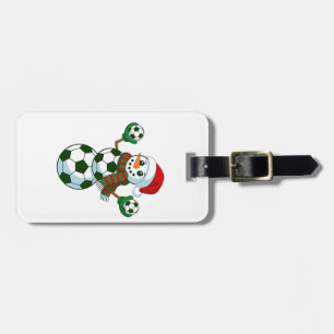 Snowman Soccer Weihnachten Sport Liebhaber Gepäckanhänger