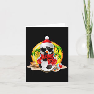 Snowman Soccer Weihnachtsmannmütze Weihnachten im Karte