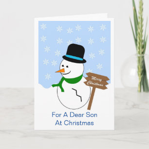 Snowman Son Weihnachtskarte Feiertagskarte