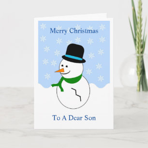 Snowman Son Weihnachtskarte Feiertagskarte